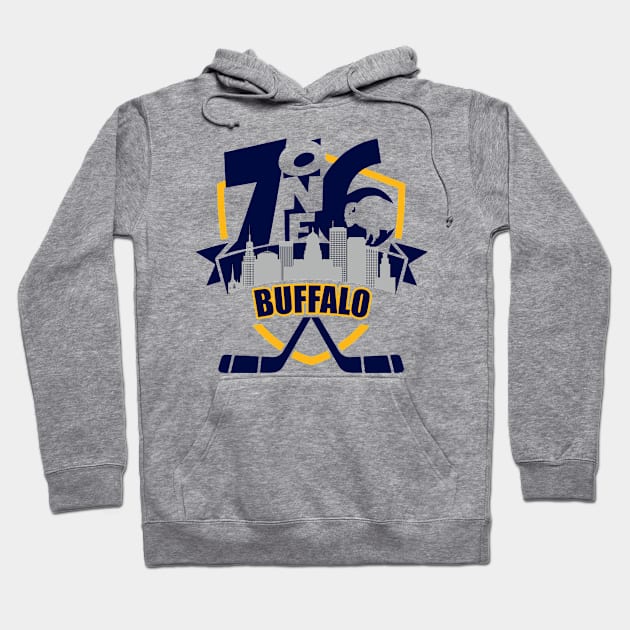 716 Buffalo Hockey Color Hoodie by AssortedRealitee